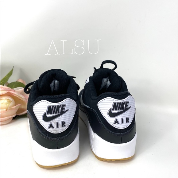 Nike Custom Air Max 90 Suede PRM Black White W - Picture 6 of 8